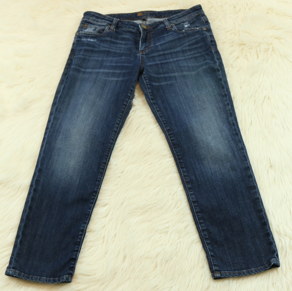 Kut From The Kloth Straight Distressed Blue Jeans